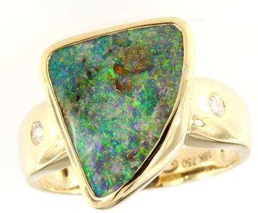 Opal Jewellery, Ring Gold Boulder Opal
